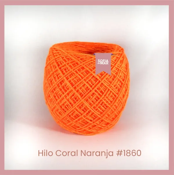 hilo coral para tejer a crochet naranja 1860 barranquilla