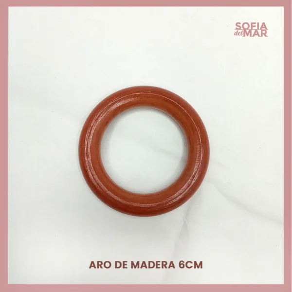 Aro de madera 6c para bolsos crochet barranquilla