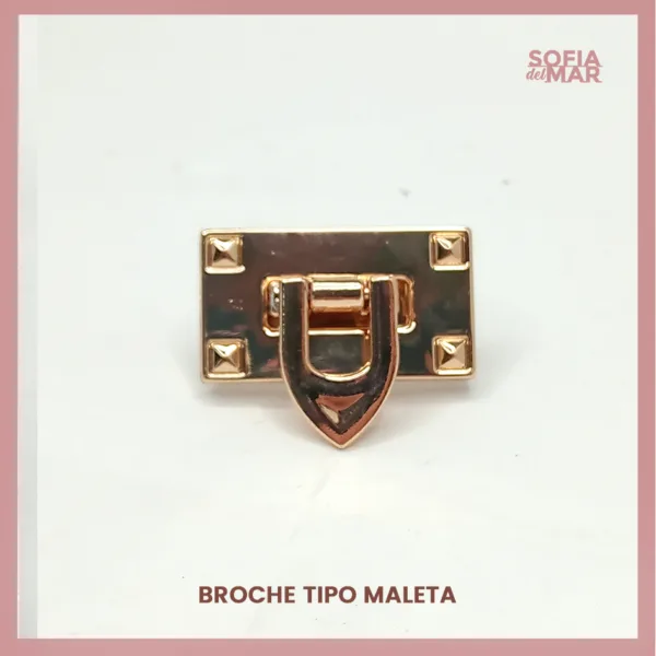 broche tipo maleta para bolsos crochet