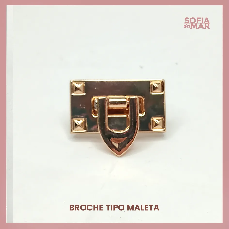 Broche tipo maleta bolso crochet