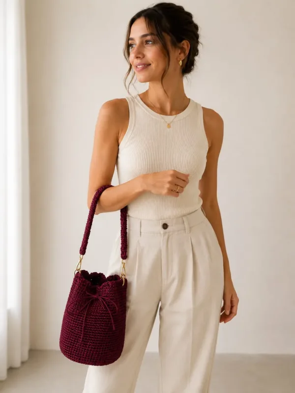 Mochila tejida a crochet barranquilla