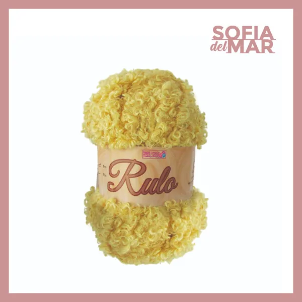 rulo crochet amarillo